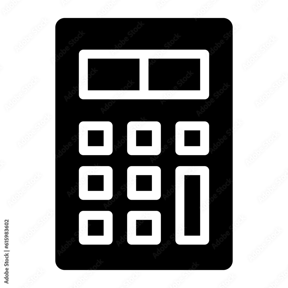 The Black Calculator Icon Symbol is Perfect as an Additional Element to your Design The Black Calculator Icon Symbol is Perfect as an Additional Element to your Design