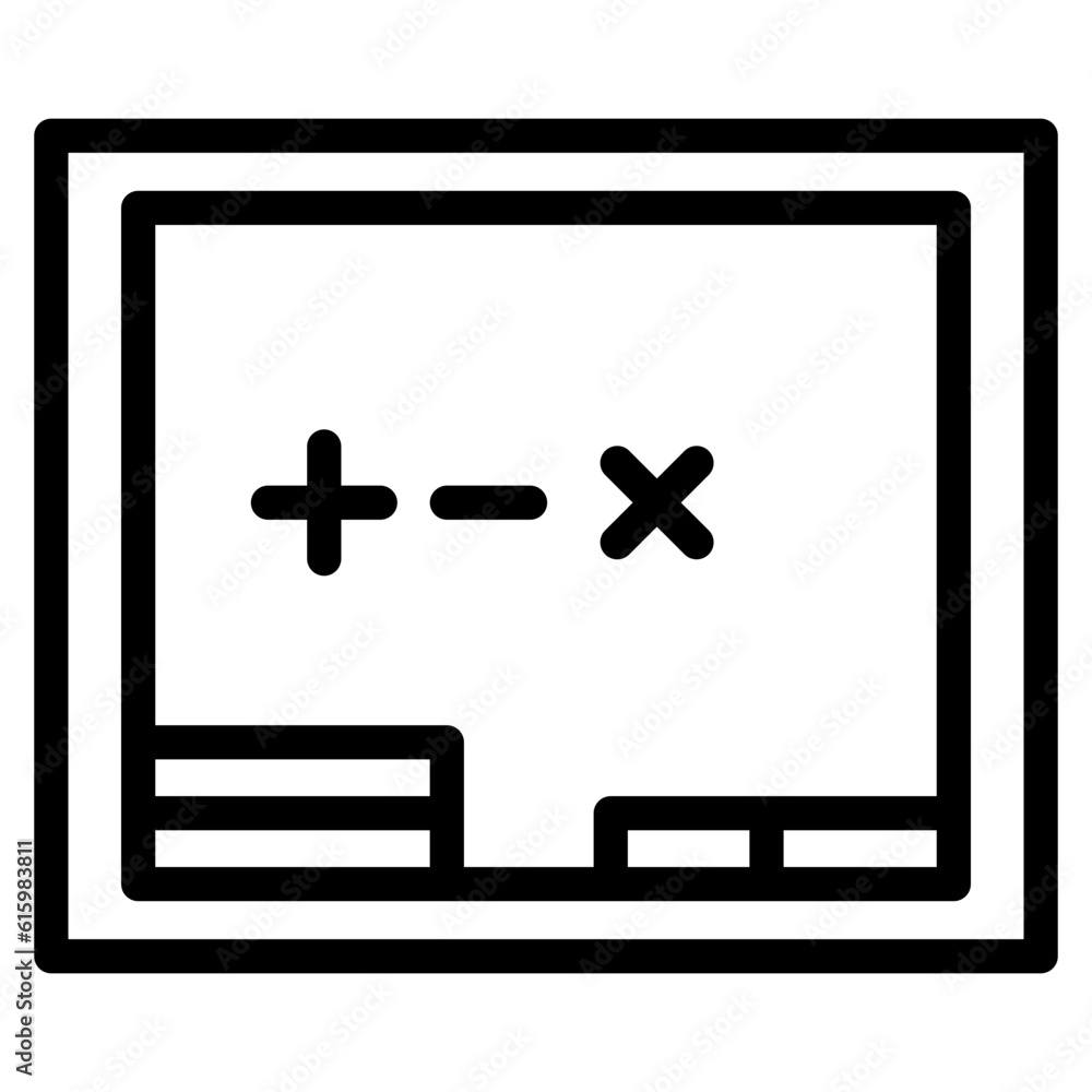 The Black Math School Icon Symbol is Perfect as an Additional Element to your Design The Black Math School Icon Symbol is Perfect as an Additional Element to your Design