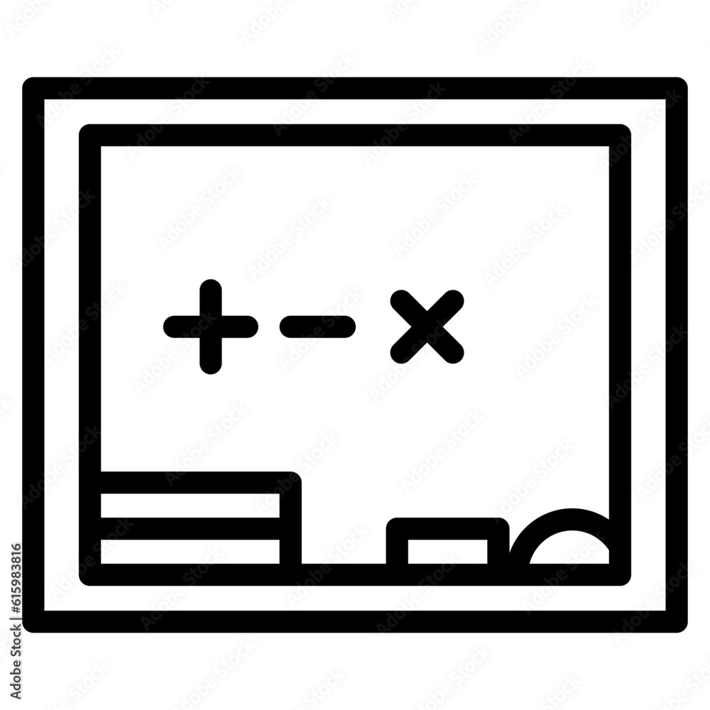 The Black Math School Icon Symbol is Perfect as an Additional Element to your Design The Black Math School Icon Symbol is Perfect as an Additional Element to your Design