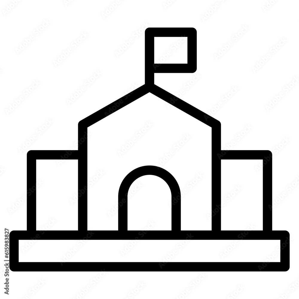 The Black Building School Icon Symbol is Perfect as an Additional Element to your Design The Black Building School Icon Symbol is Perfect as an Additional Element to your Design