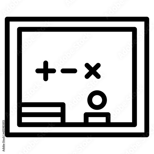 The Black Math School Icon Symbol is Perfect as an Additional Element to your Design