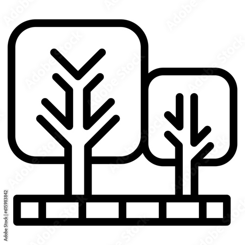 The Black Garden Icon Symbol is Perfect as an Additional Element to your Design