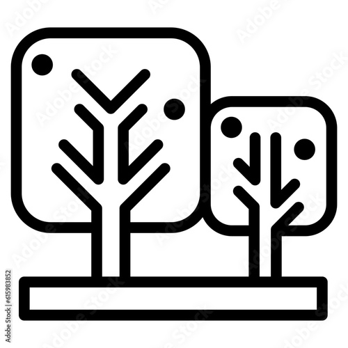 The Black Garden Icon Symbol is Perfect as an Additional Element to your Design