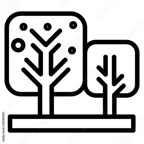 The Black Garden Icon Symbol is Perfect as an Additional Element to your Design