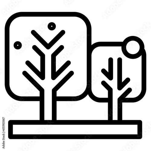 The Black Garden Icon Symbol is Perfect as an Additional Element to your Design