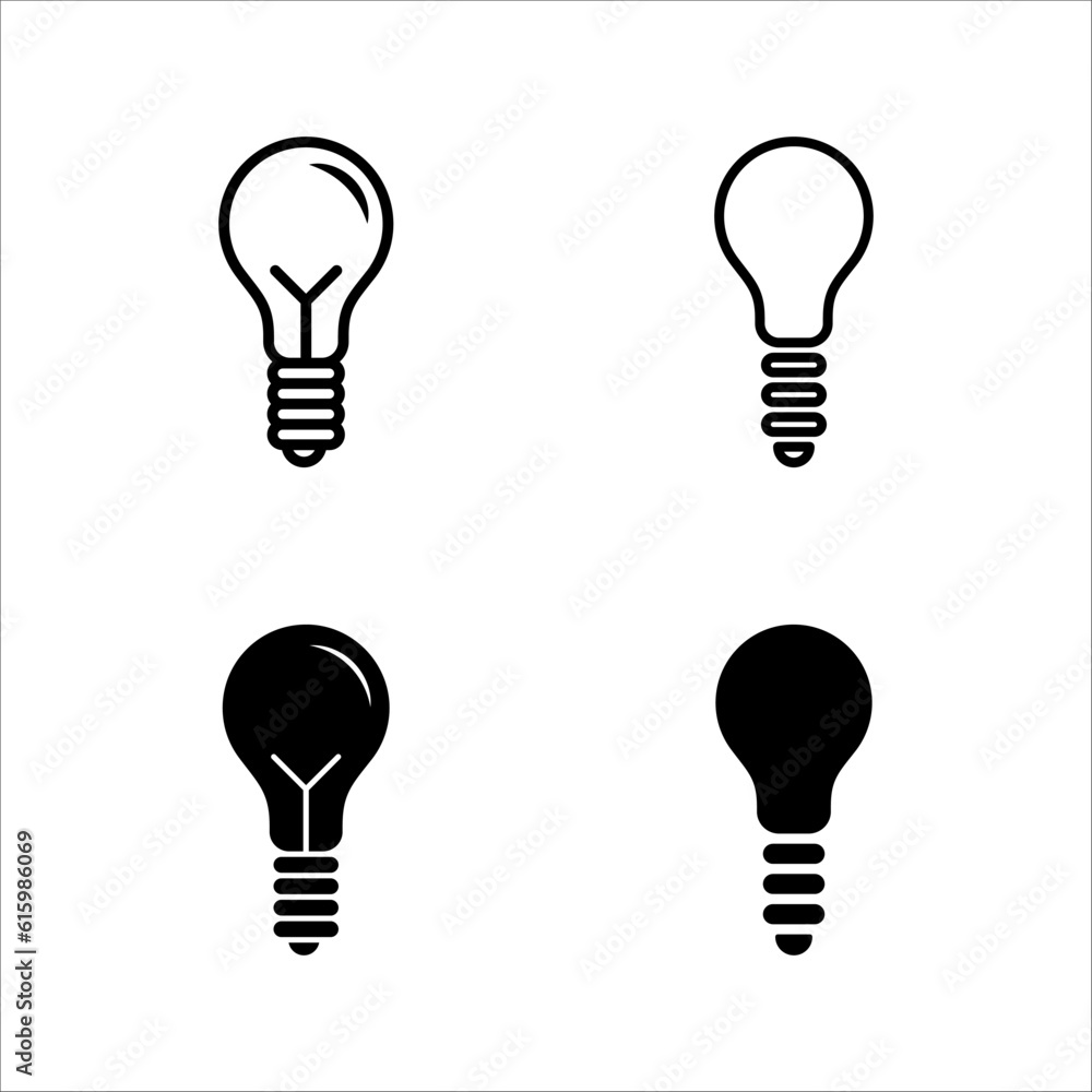 Light bulb line icons set vector, isolated on white background. Idea sign, solution, thinking concept. Electric lighting lamps. Electric, shining. Trending data style for graphic design, website, UI. Light bulb line icons set vector, isolated on white background. Idea sign, solution, thinking concept. Electric lighting lamps. Electric, shining. Trending data style for graphic design, website, UI.