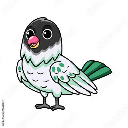 Cute agapornis malta lovebird cartoon