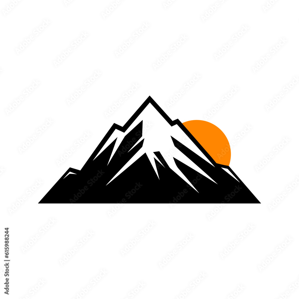 Mountain Landscape Silhouette Logo