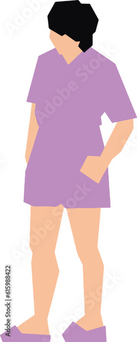 Standing Woman 78 Vector Illustration 