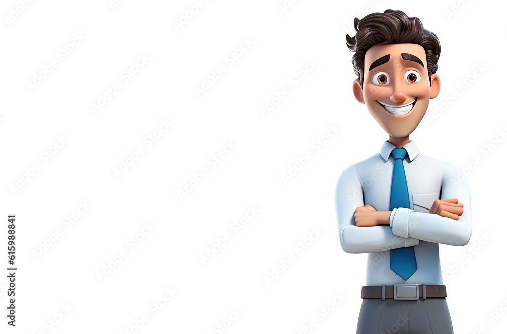 Caucasian Man Human Resources Manager Isolated White Backdrop Good Looking With Copy Space Generative AI Caucasian Man Human Resources Manager Isolated White Backdrop Good Looking With Copy Space Generative AI