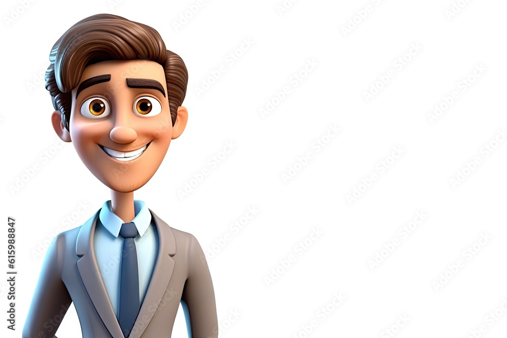 Caucasian Man Human Resources Manager Isolated White Backdrop Handsome With Copy Space Generative AI Caucasian Man Human Resources Manager Isolated White Backdrop Handsome With Copy Space Generative AI