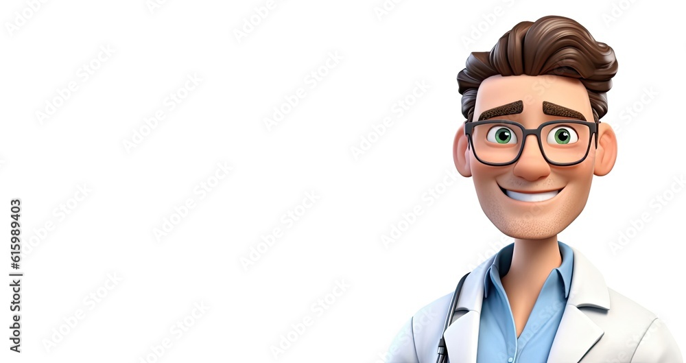 Caucasian Male Optometrist Isolated White Background Good Looking With Copy Space Generative AI Caucasian Male Optometrist Isolated White Background Good Looking With Copy Space Generative AI