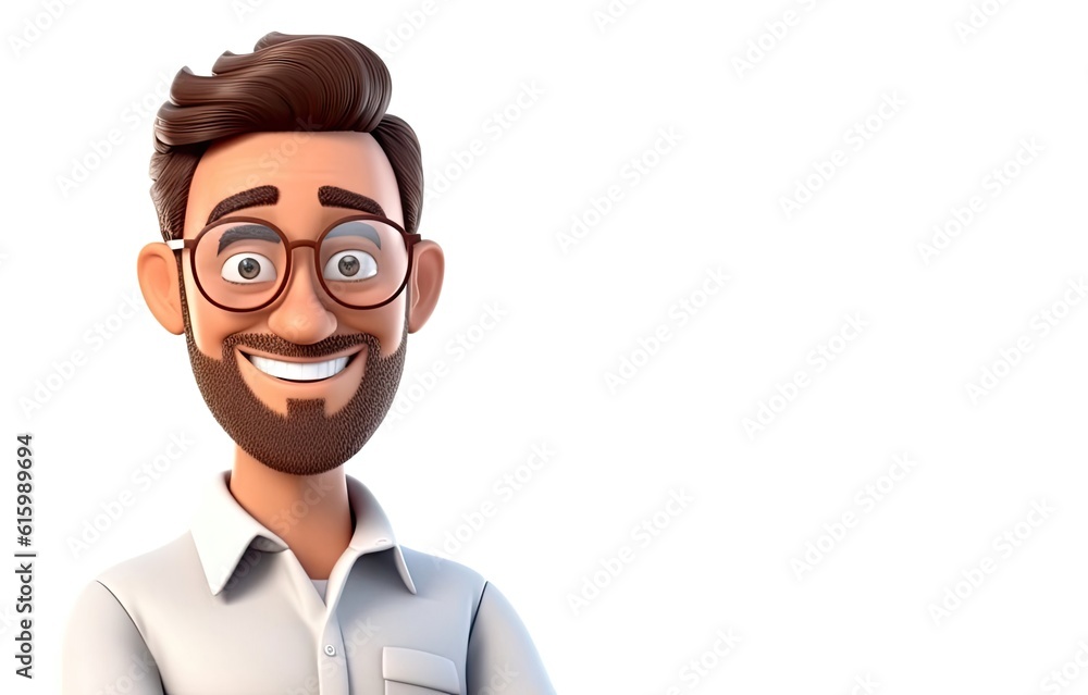 Caucasian Male Psychologist Isolated White Background Charming With Copy Space Generative AI Caucasian Male Psychologist Isolated White Background Charming With Copy Space Generative AI
