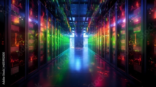 Data Center Illumination  Journey into the Neon-lit Depths of Technology Generative AI