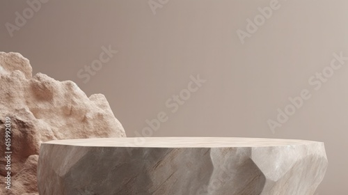 Photographie Stone podium for display product