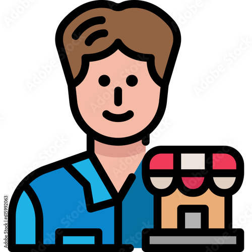 merchant filled outline icon