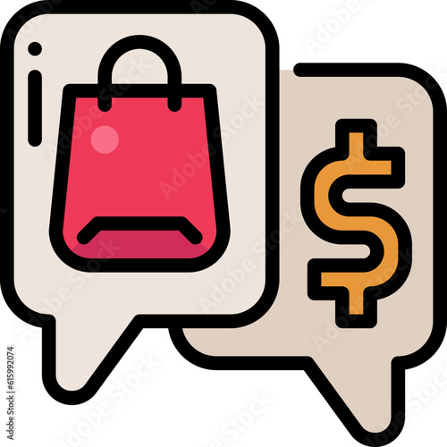 dealing filled outline icon