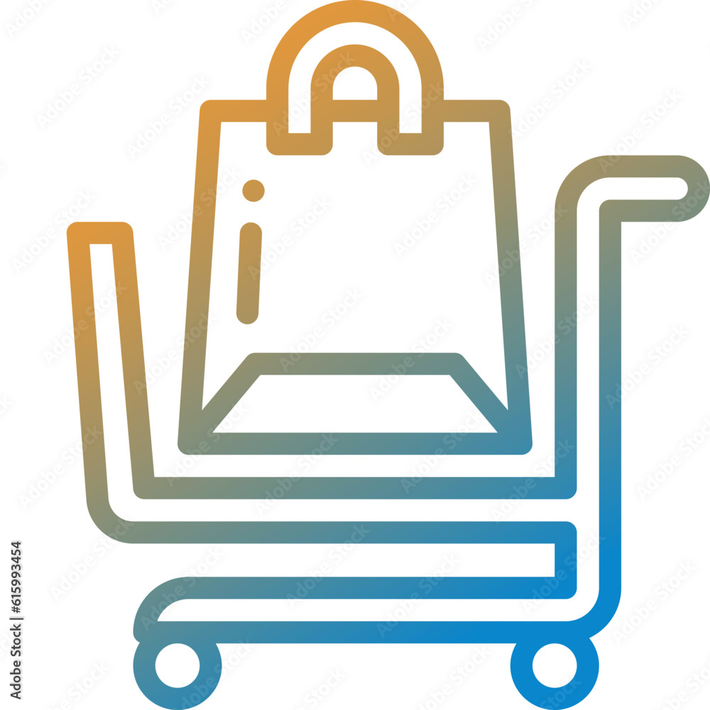 shopping cart gradient line icon shopping cart gradient line icon