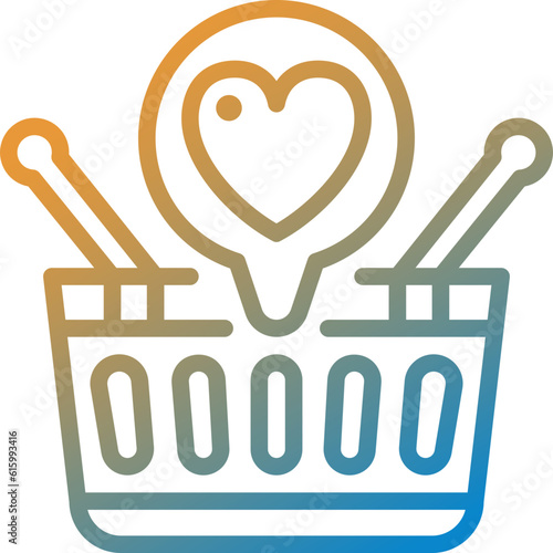 add to favorites gradient line icon