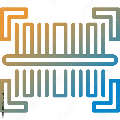 barcode gradient line icon