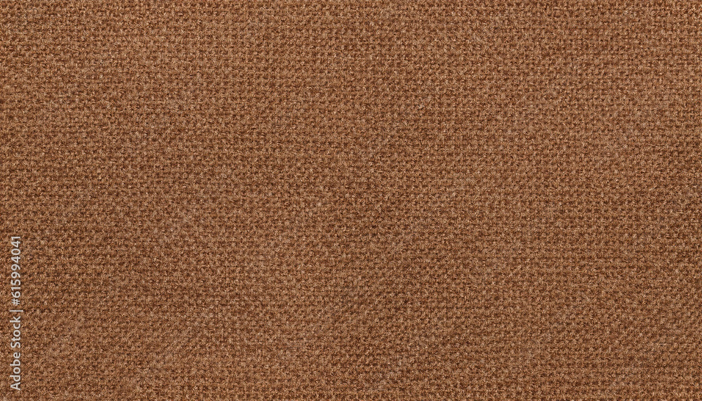Fototapeta premium Brown cotton fabric texture background, seamless pattern of natural textile.