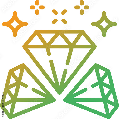 diamond gradient line icon