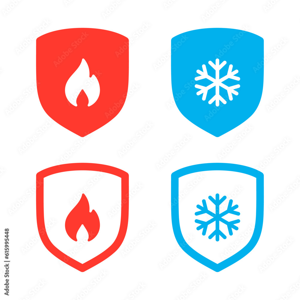 Set of Hot and Cold Protection Shields Set of Hot and Cold Protection Shields