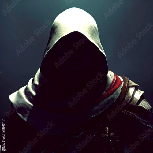 A mysterious unidentified man. The assassin creed. photo