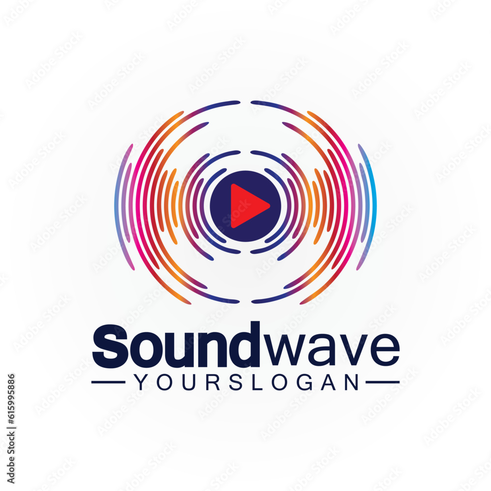 Sound wave logo and symbol vector Sound wave logo and symbol vector