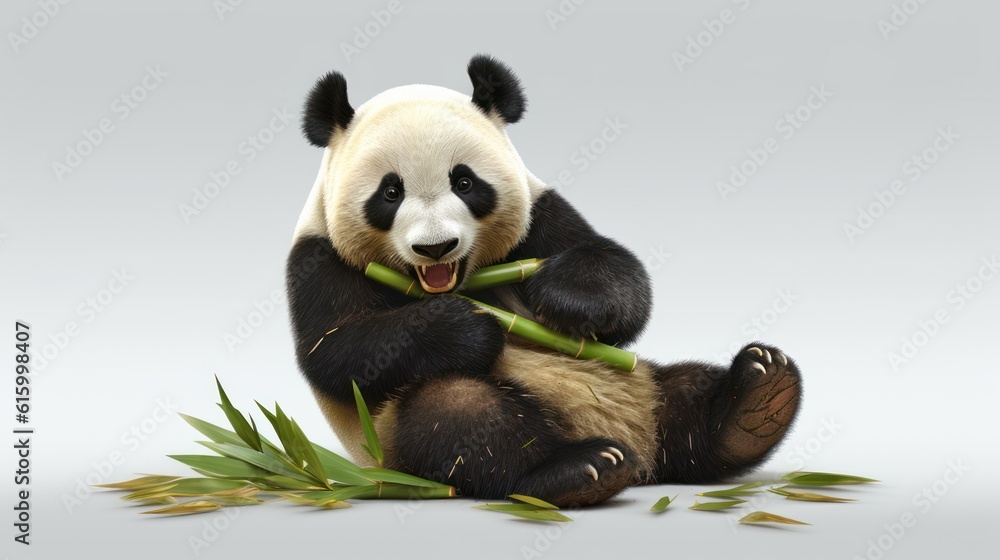 giant panda eating bamboo giant panda eating bamboo