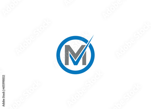 MV letter Logo Design with Creative Modern vector icon template photo