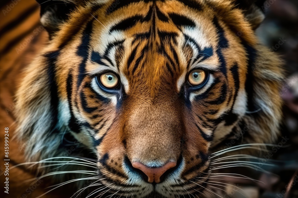 portrait of a bengal tiger portrait of a bengal tiger