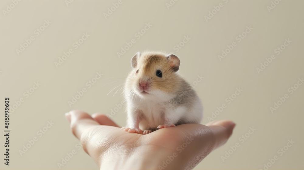 hamster in a hand