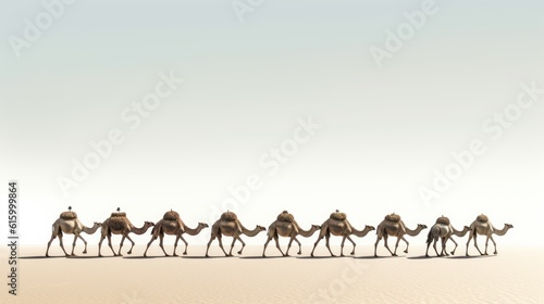 camels in the desert