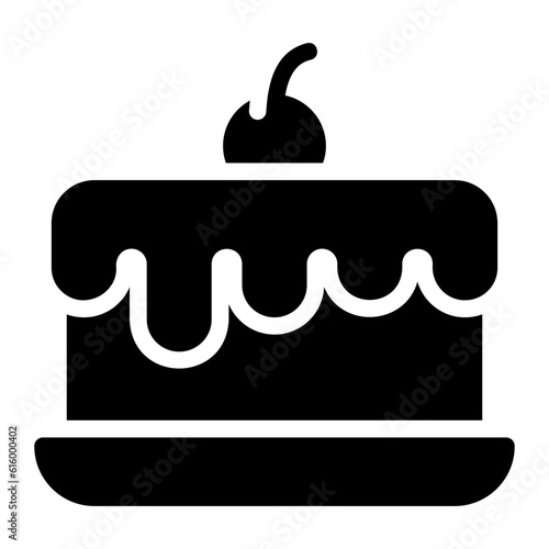 cake glyph icon