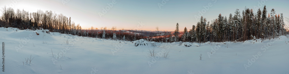 beautiful winter panorama in the mountains on a sunny day beautiful winter panorama in the mountains on a sunny day