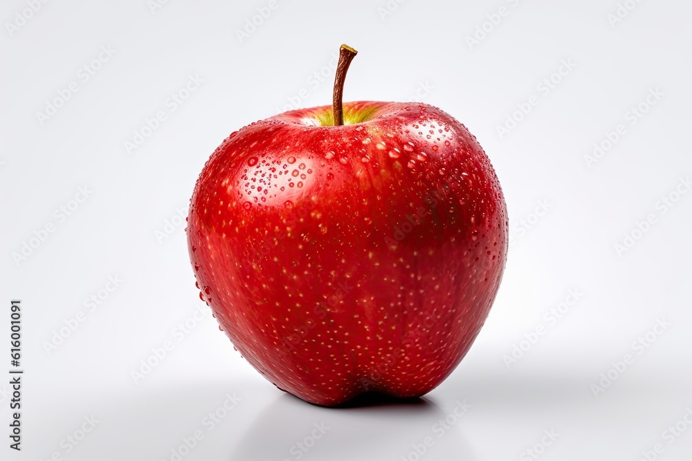 Apple, Fresh apple isolated on white background. Generative Ai Apple, Fresh apple isolated on white background. Generative Ai