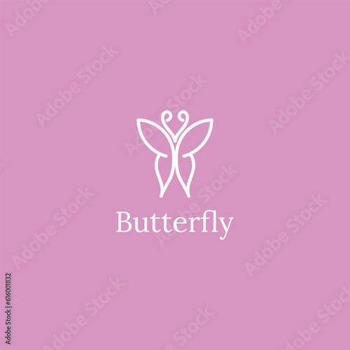 Butterfly logo template vector illustration icon simple