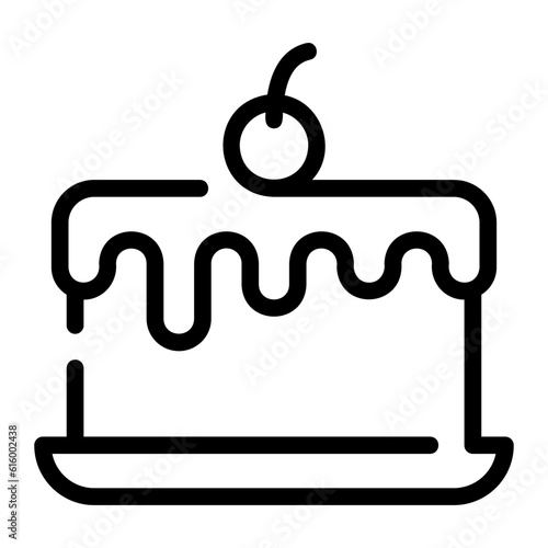 cake line icon