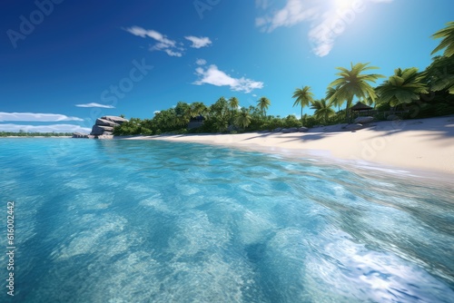 beach with palm trees