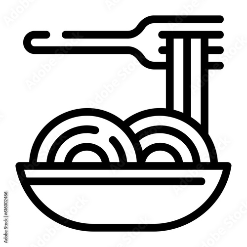 pasta line icon