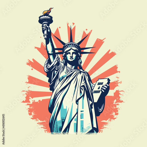 statue of liberty vector illustration