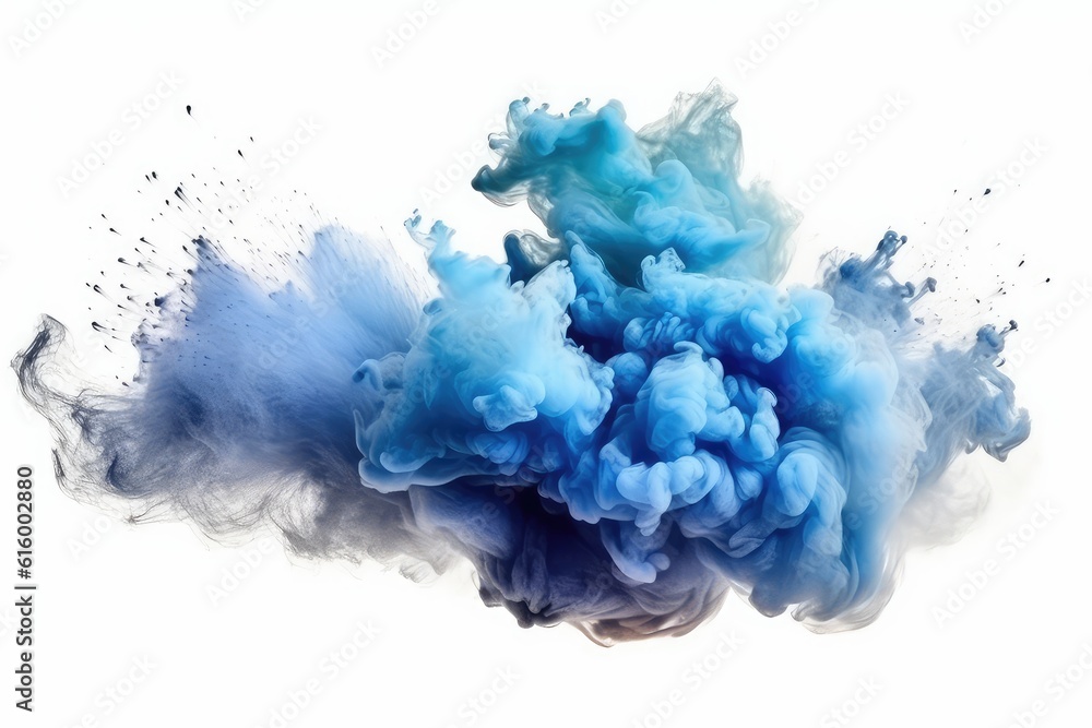 Fototapeta premium blue smoke on white background