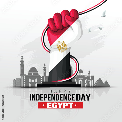Happy independence Day Egypt Vector Template Design Illustration design
