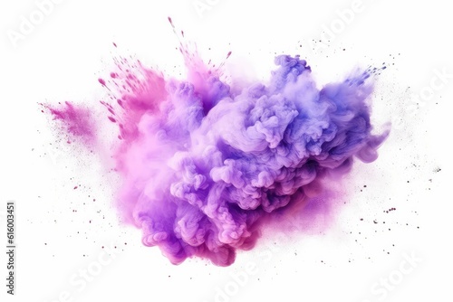 violet powder on white background