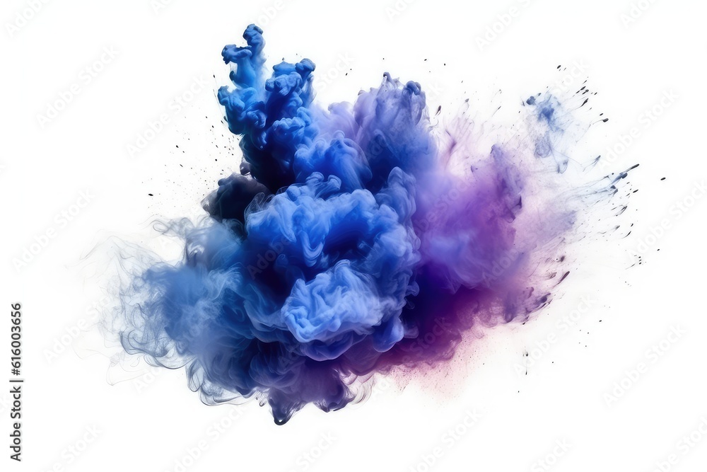 Fototapeta premium blue watercolor paint