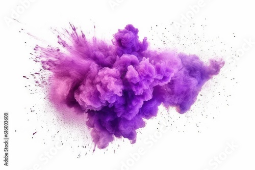 violet powder on white background