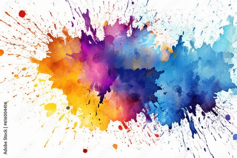 Abstract Splatters: Experiment with bold and expressive watercolor splatters and splashes, creating a vibrant and energetic texture background. 