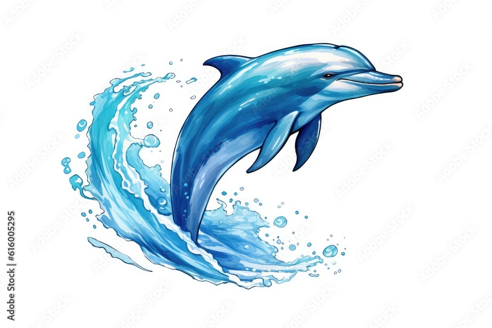 Obraz premium dolphin jumping out of water