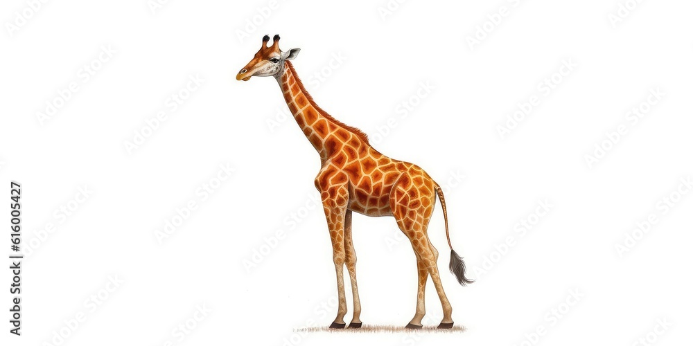 Naklejka premium giraffe isolated on white
